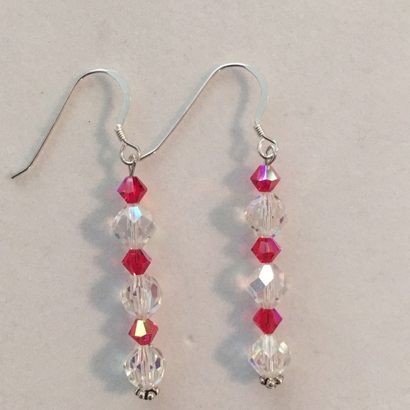 Jewelry - 3/$30 Line drop crystal sterling handmade earrings